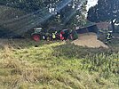 Traktorfahrer eingeklemmt